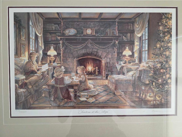 Trisha Romance Christmas at the Cottage Limited Edition Print - photo 3