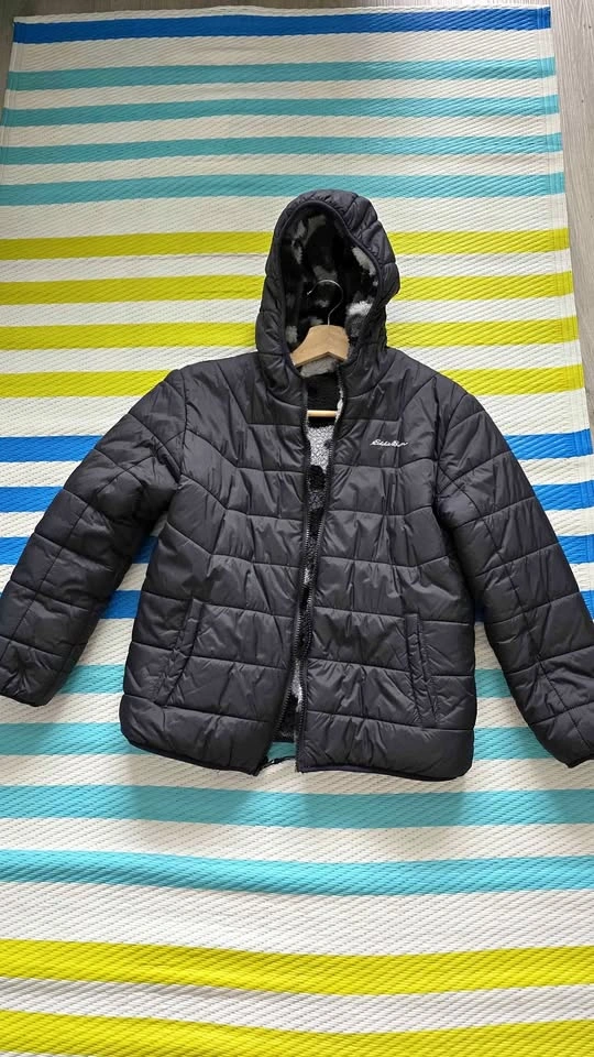 Eddie Bauer Kids Large (10/12) Reversible Hooded Jacket