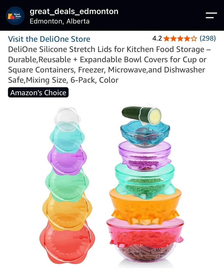 Silicone Stretch Lids for Food Storage