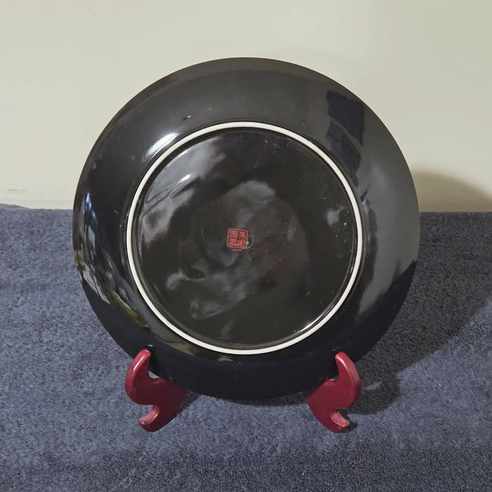 Vintage Japanese Collectible Lacquerware Display Plate - photo 4