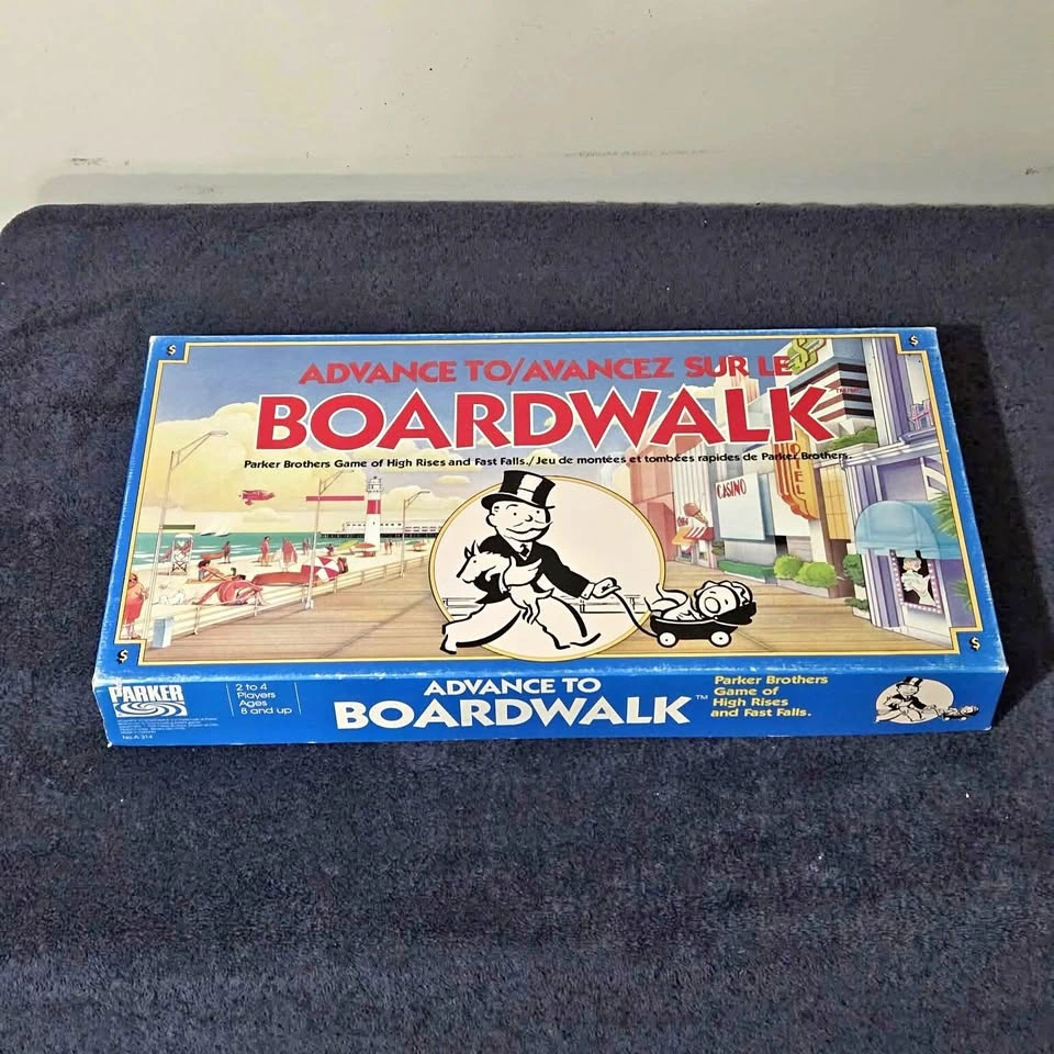 Vintage Advance to Boardwalk Board Game – Parker Brothers (1985)