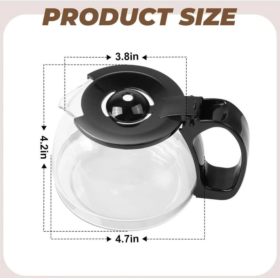 NEW 5 Cup Glass Coffee Carafe Replacement Pot - photo 3