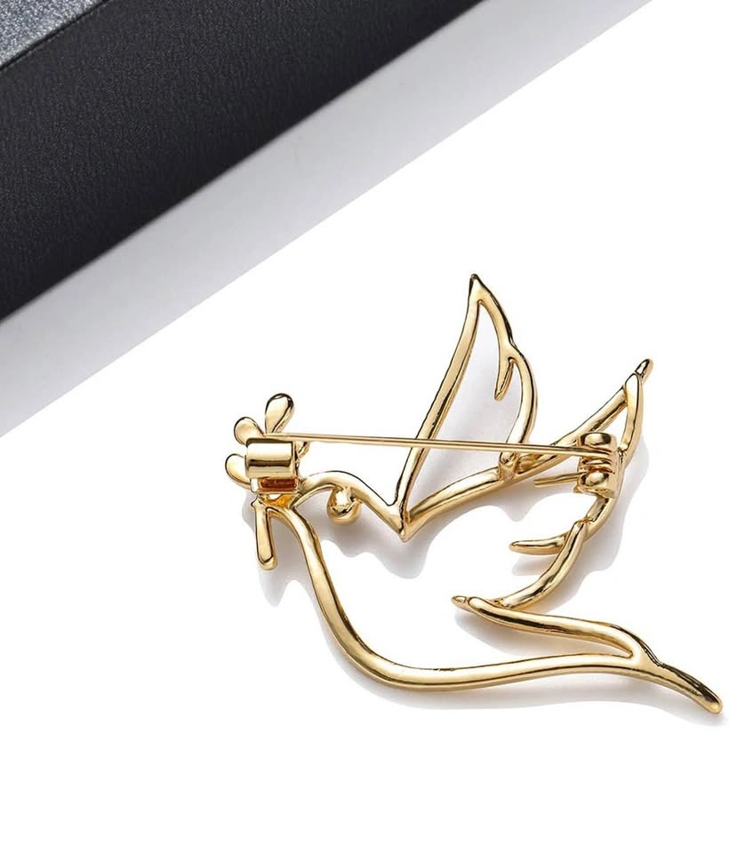 Peace Dove Olive Branch Brooch (Only Silver‑tone Available) - photo 3