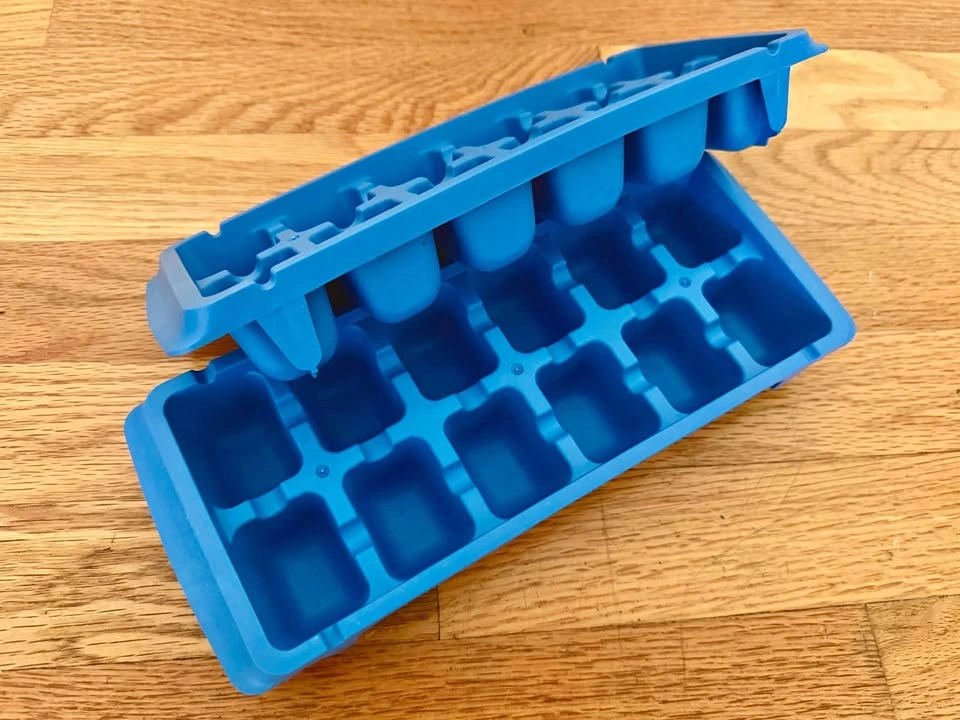2 Blue Stackable Ice Cube Trays