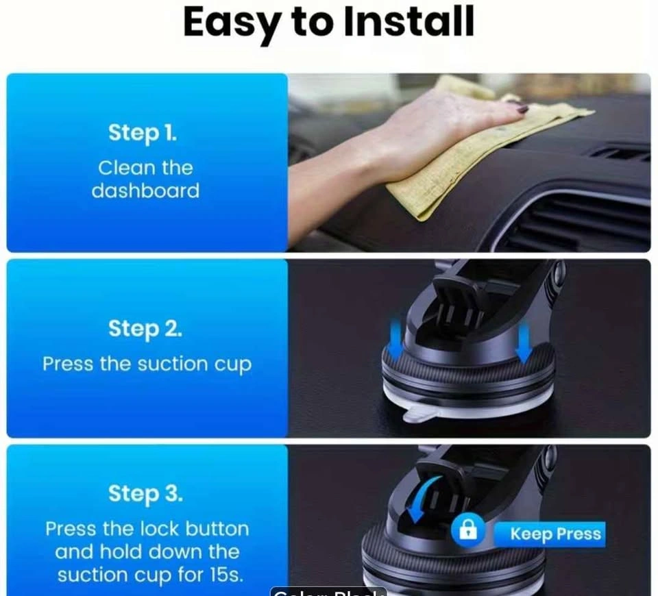 TOPK Car Phone Holder - Strong Suction Cup Mount - photo 4