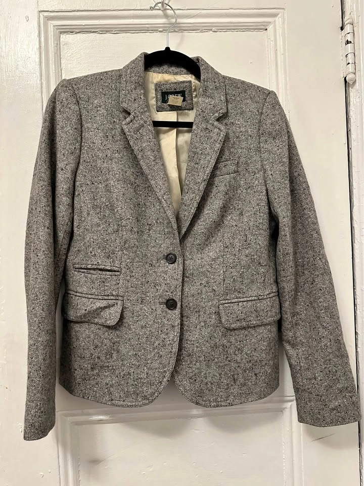 J.Crew Wool Silk Blend Tweed Blazer. Women’s Size 4.