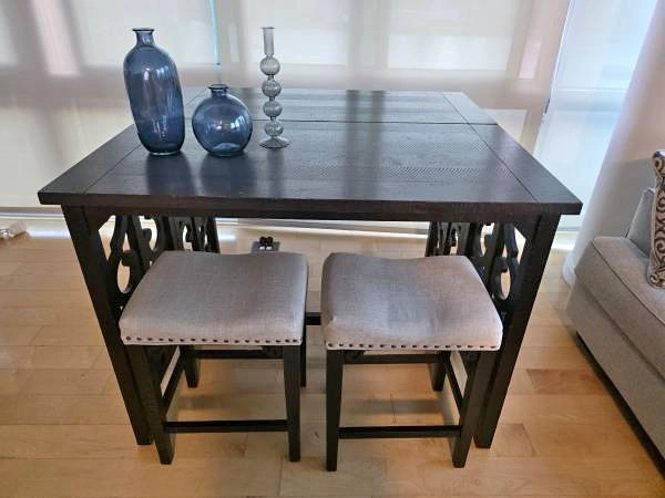 High Dining Table with 2 Chairs - $299