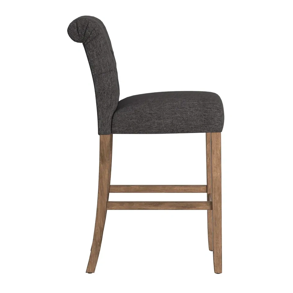 Set of 4 Lark Manor Bar Stools / Counter Stools – Dark Gray - photo 3