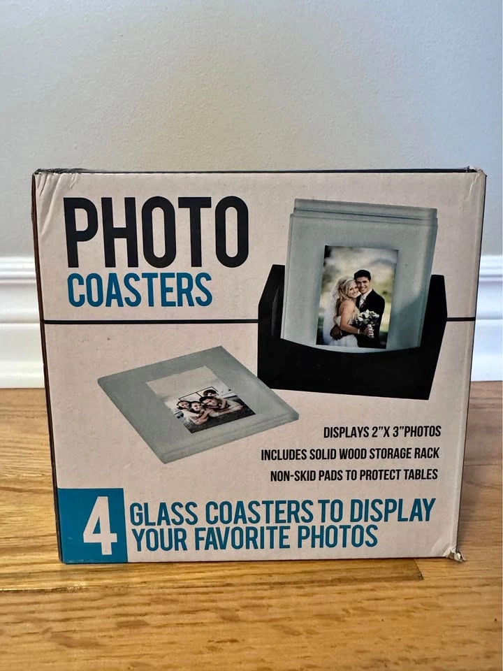 NEW Photo coasters, set of 4