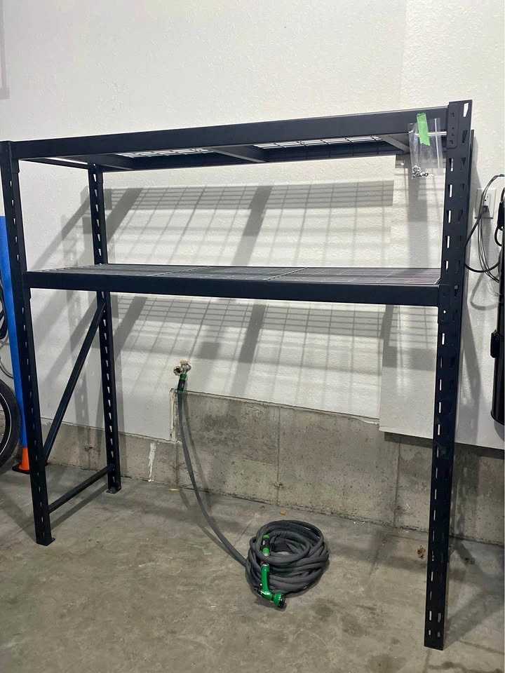 Heavy Duty 2 Tier Metal Shelf - 6ft x 6ft x 2ft