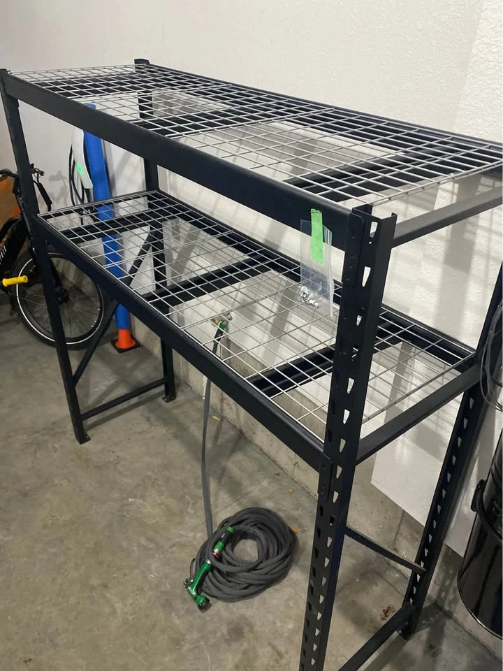 Heavy Duty 2 Tier Metal Shelf - 6ft x 6ft x 2ft - photo 2