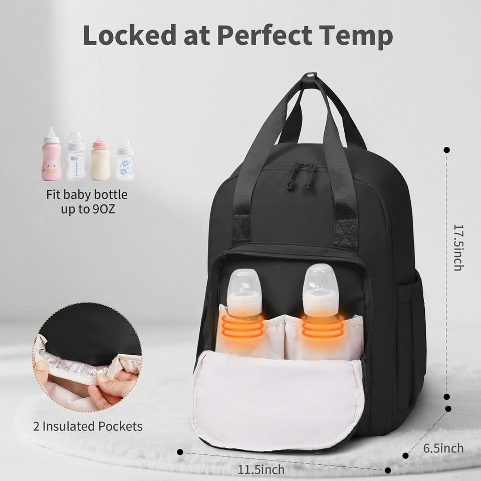 NEW~ Diaper Bag Backpack with Insulated Pockets & Changing Pad - photo 2