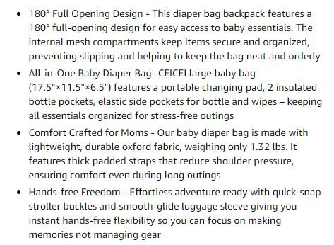 NEW~ Diaper Bag Backpack with Insulated Pockets & Changing Pad - photo 5