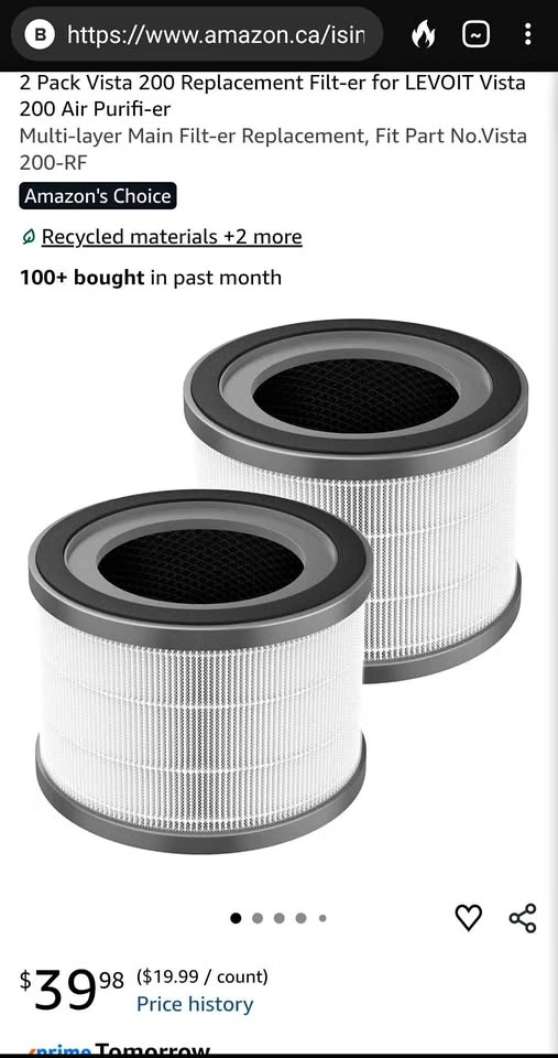 Levoit Air Purifier Filters - 8 Pack