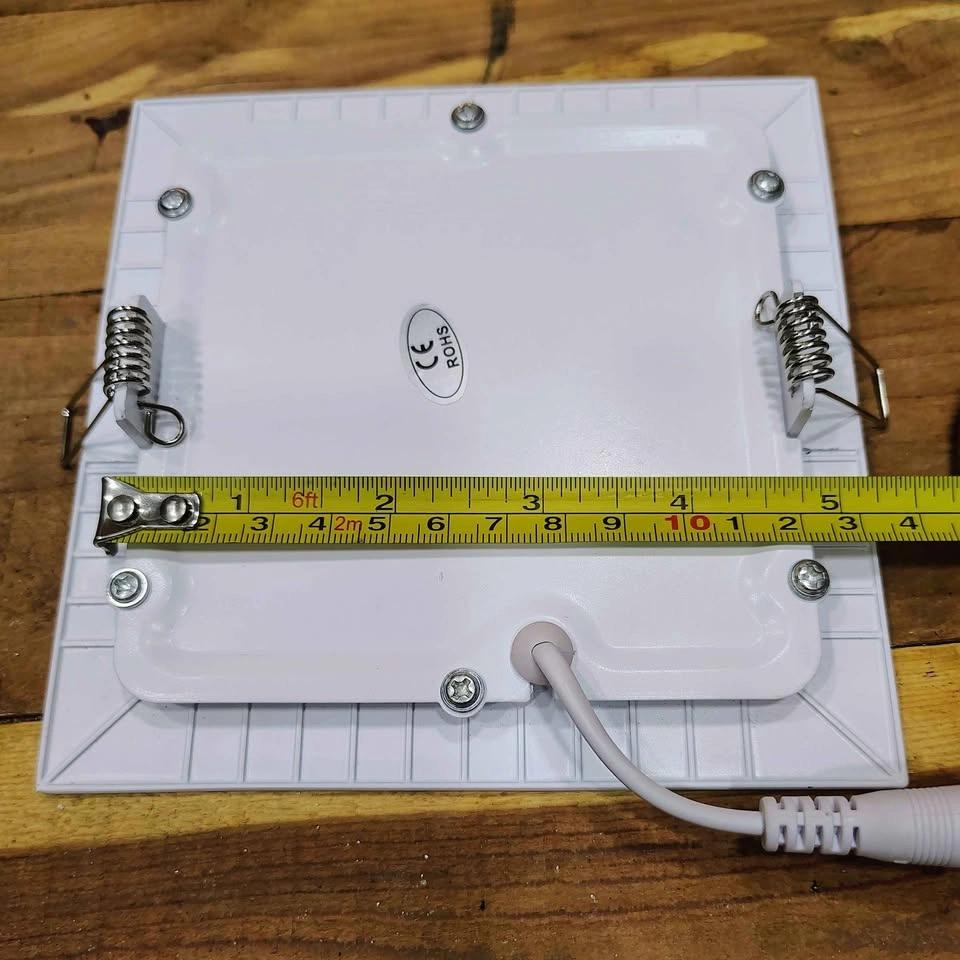 6 USED SQUARE LED THIN POT LIGHTS NATURAL WHITE - photo 2