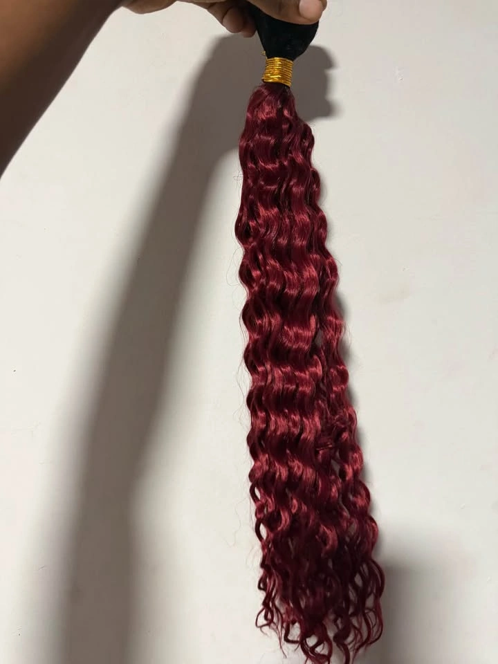 18 20 22 Inch Deep Wave Bundles - Burgundy - photo 2