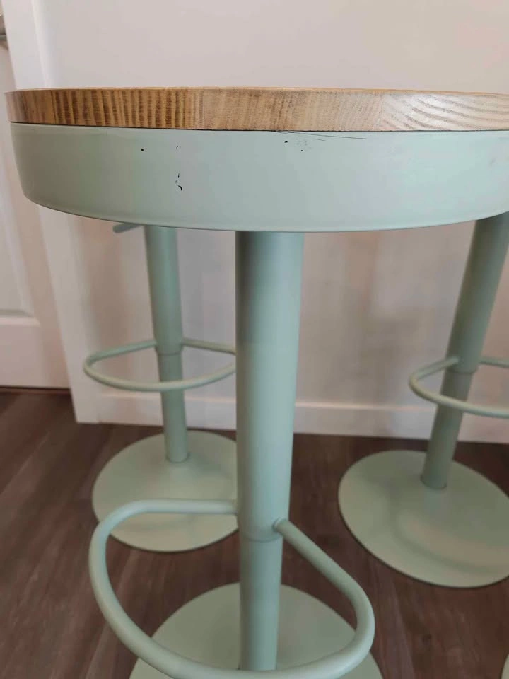 YOUNIKE Wooden Bar Stools Set of 4, Adjustable Counter Height - photo 5