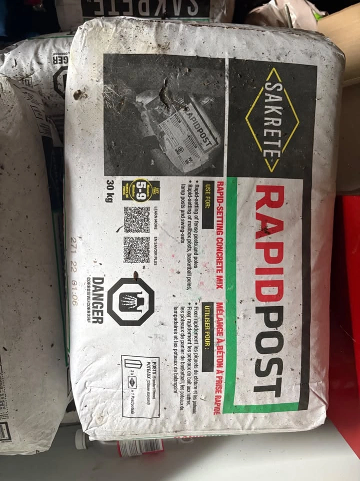 24 Bags Sakrete RapidPost Concrete Mix (30 kg) – Dry & Stored - photo 2