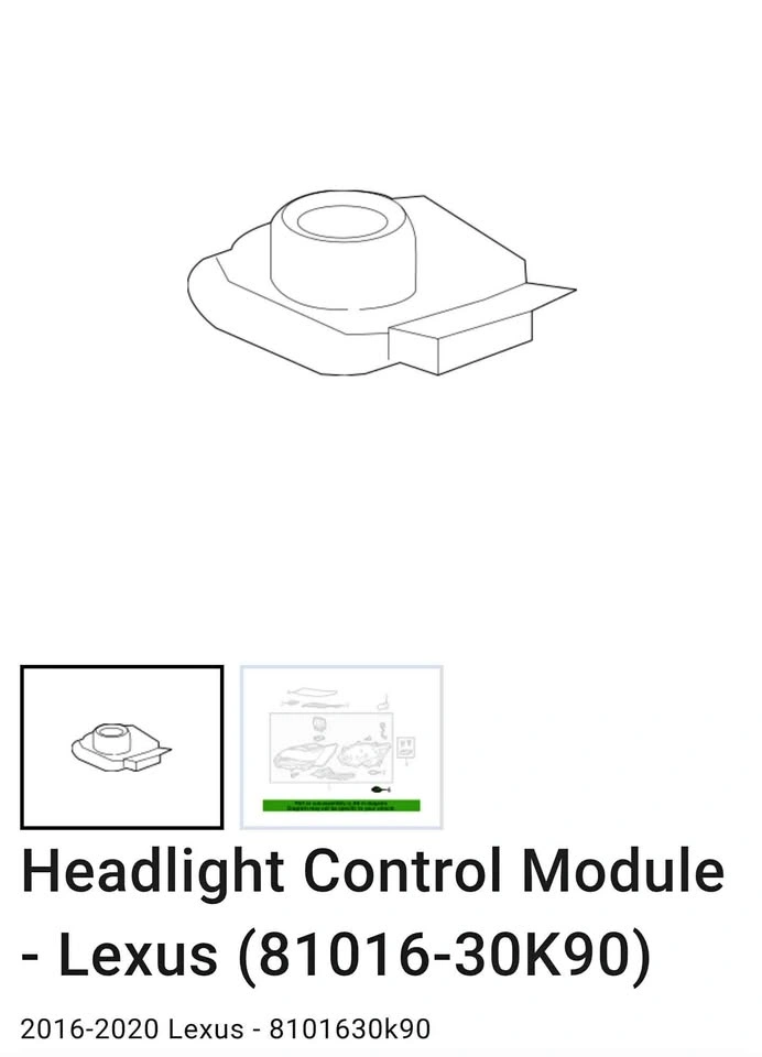 LEXUS OEM Headlight Control Module (right) 81016-30K90