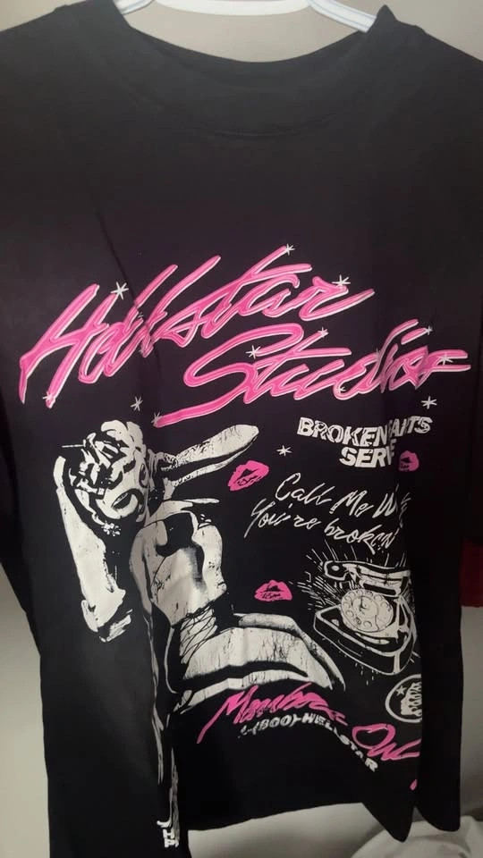 Brand new Hellstar broken hearts service shirt 100% cotton - photo 2