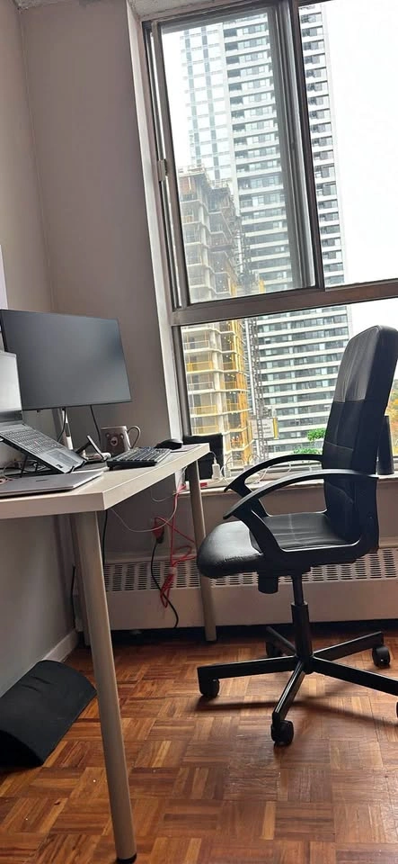 Ikea table and chair: Linnmon table and Renberget chair