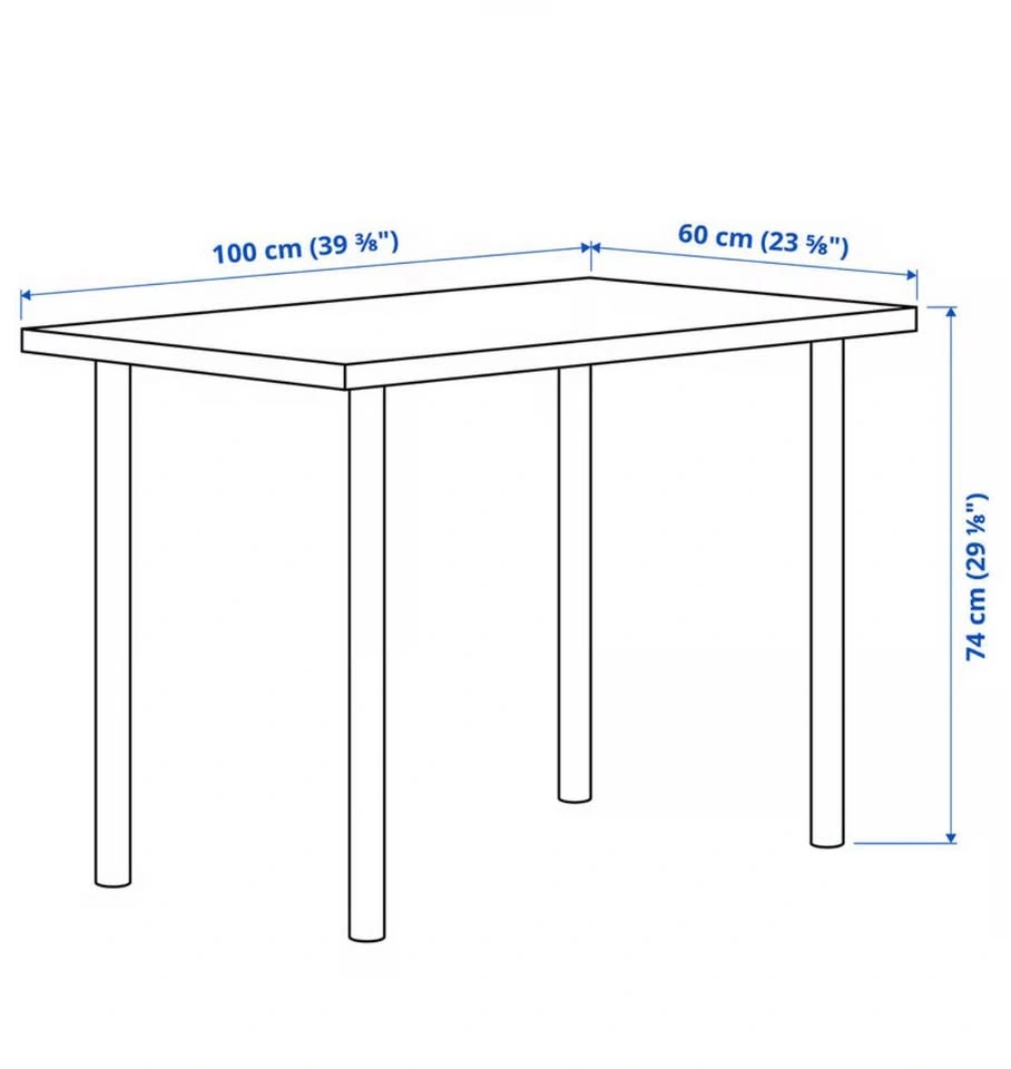Ikea table and chair: Linnmon table and Renberget chair - photo 4