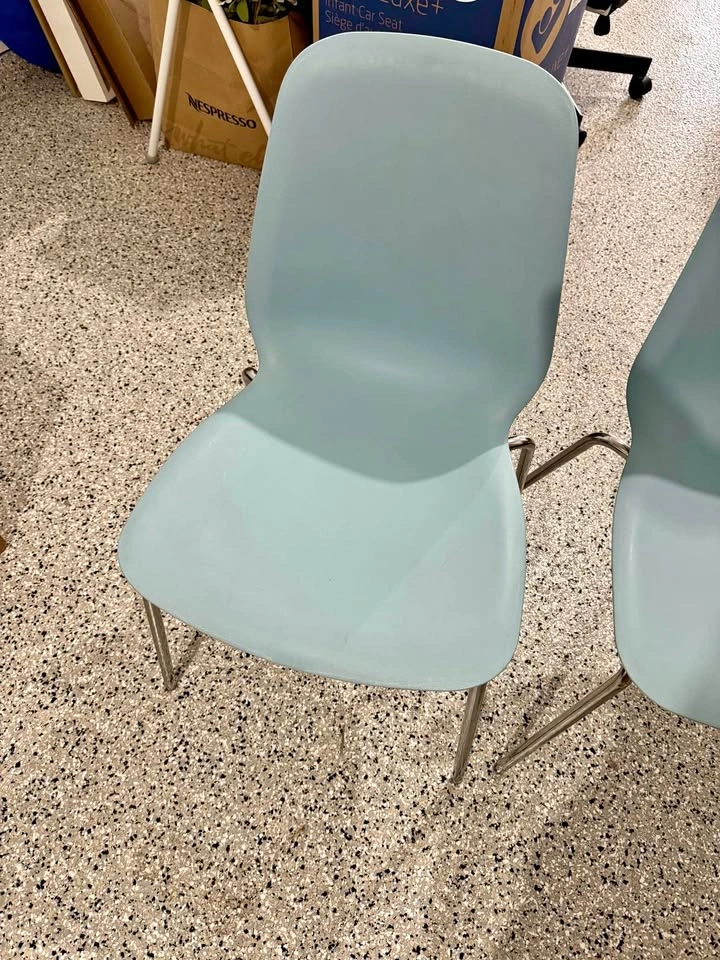 Ikea SKÅLSTA Chairs, plastic blue