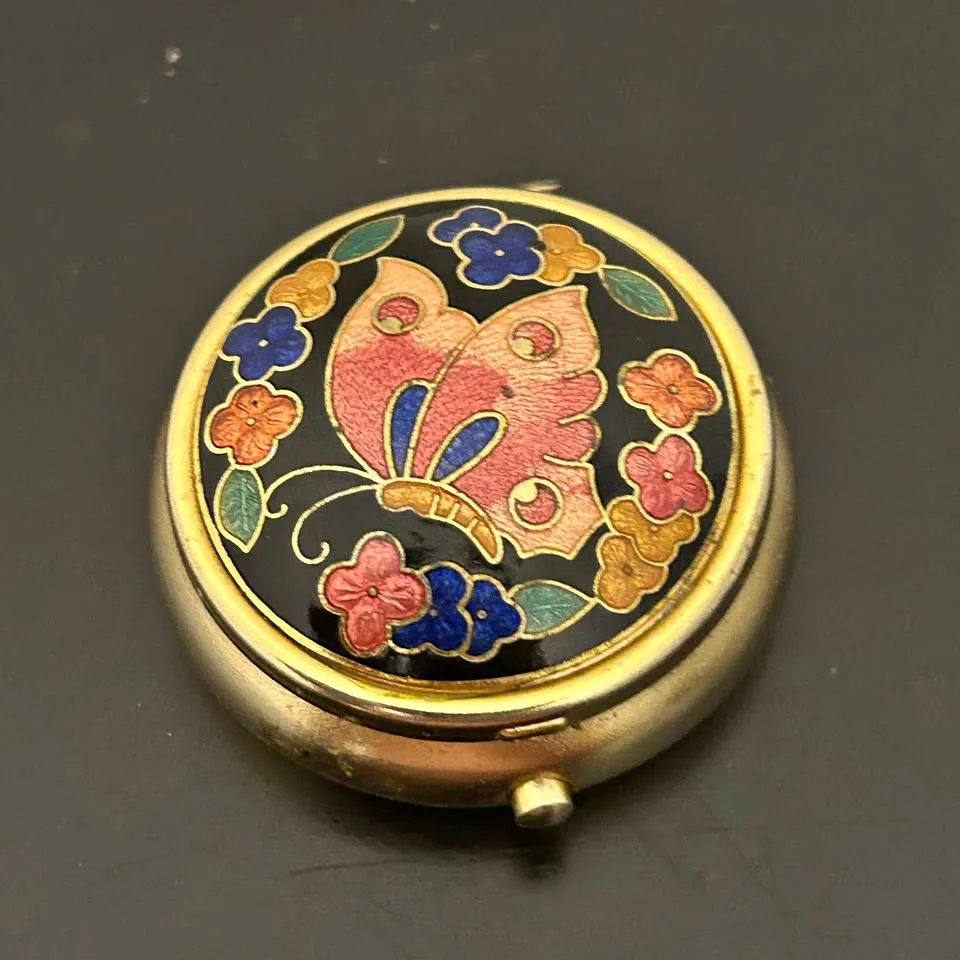 Vintage Cloisonné Enamel Pill Box thumbnail