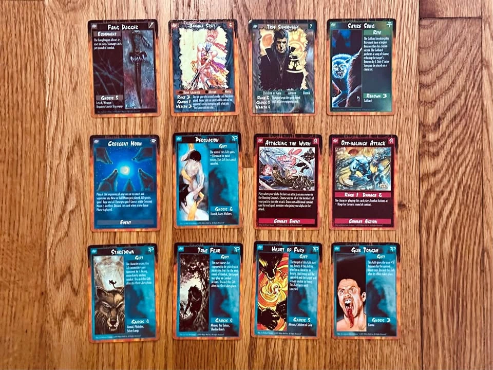 RAGE - 12 x Cards - Vintage Collectable Card Game - 1995