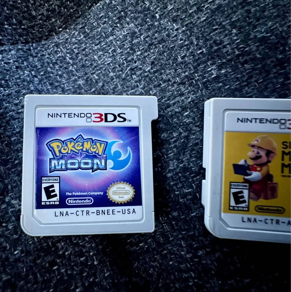 2 x Nintendo 3DS Games - Pokemon Moon & Super Mario Maker - photo 2