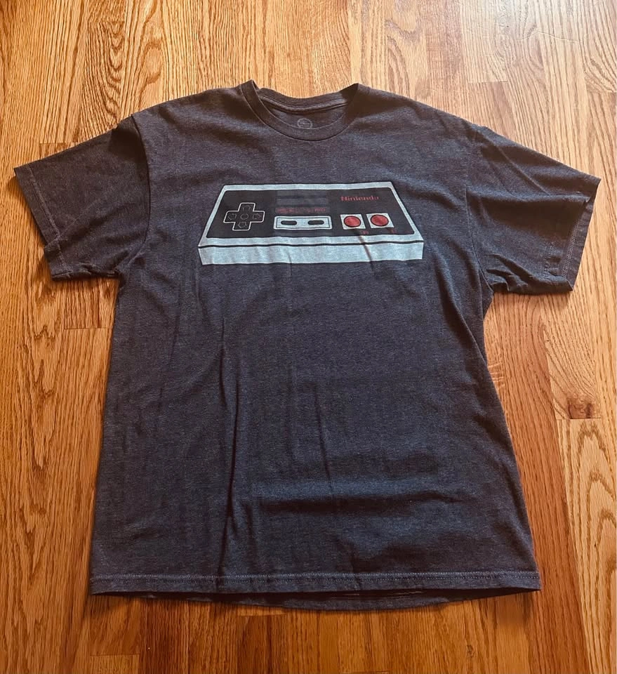 Nintendo Controller - T-Shirt - Gray - Mens - Large - photo 4