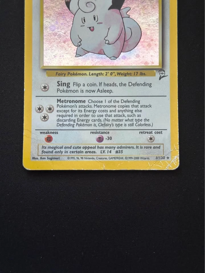 Clefary - Pokémon - Base Set 2 - Unlimited Holographic Card - 6/ - photo 4