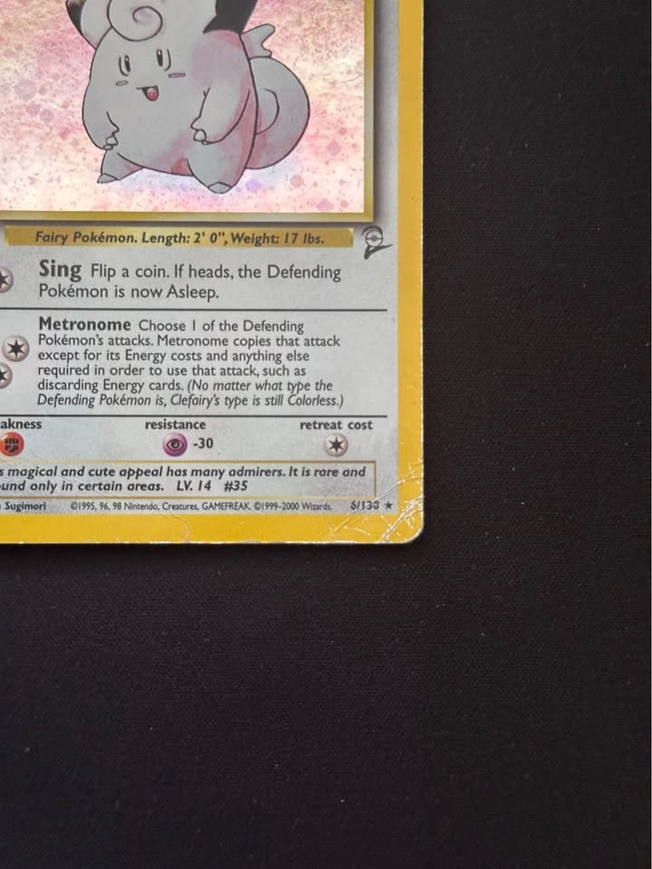 Clefary - Pokémon - Base Set 2 - Unlimited Holographic Card - 6/ - photo 5