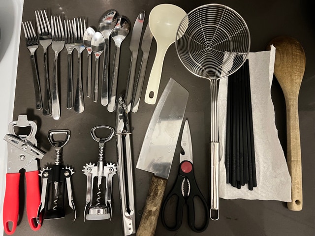Kitchen Utensil and Cutlery Assortment
