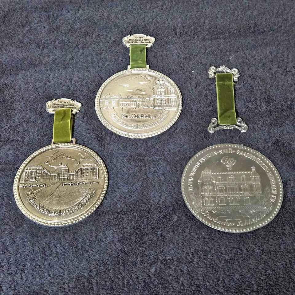 Vintage German IVV Volksmarch Medals – 1989, 1990 & 1991