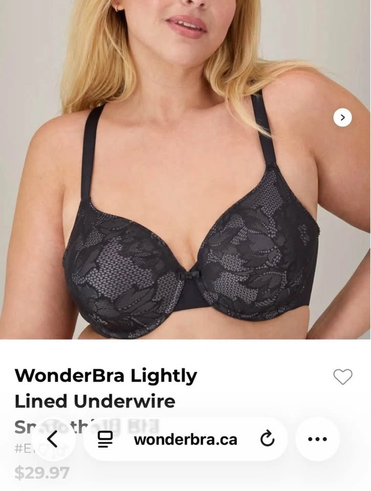 Wonderbra Underwire Bra Paris Nude and Black Lace - photo 2