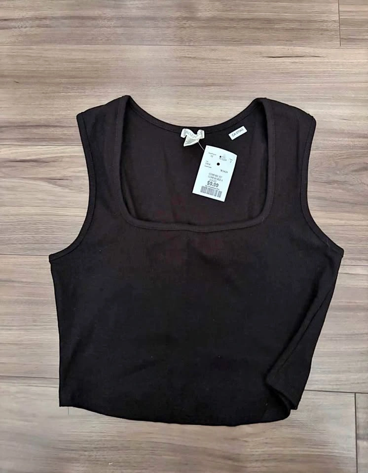Bozzolo Black Crop Tank Top