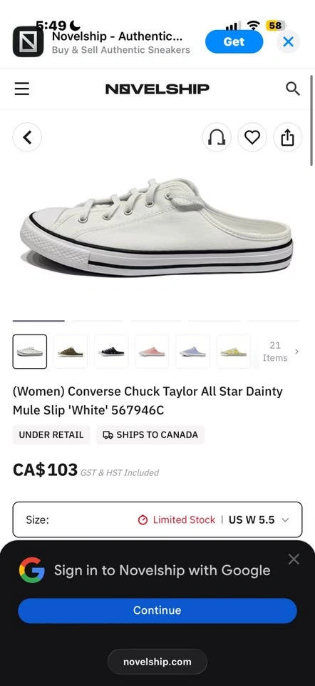 Converse Chuck Taylor All Star Dainty Mule Slip 'White' - photo 2