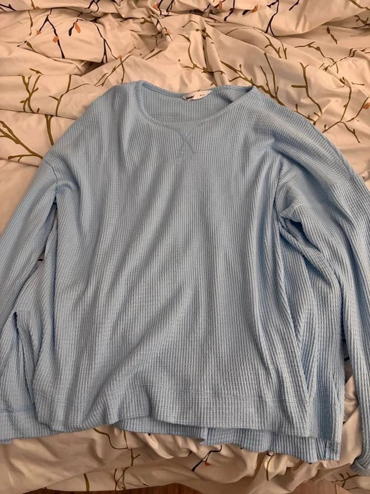 Bluenotes Waffle Knit Oversized Long Sleeve Tee