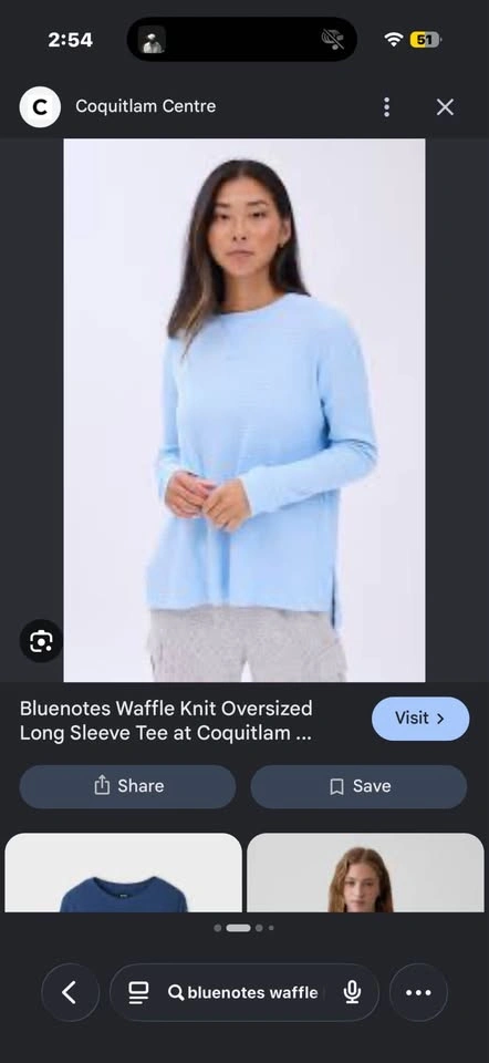 Bluenotes Waffle Knit Oversized Long Sleeve Tee - photo 3