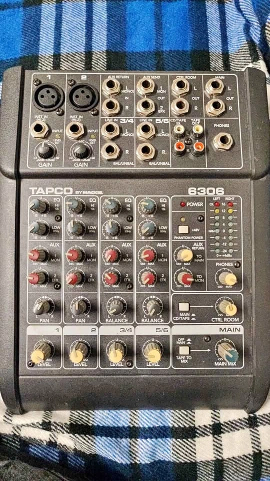 Tapco by Mackie 6306 6-Channel Audio Mixer