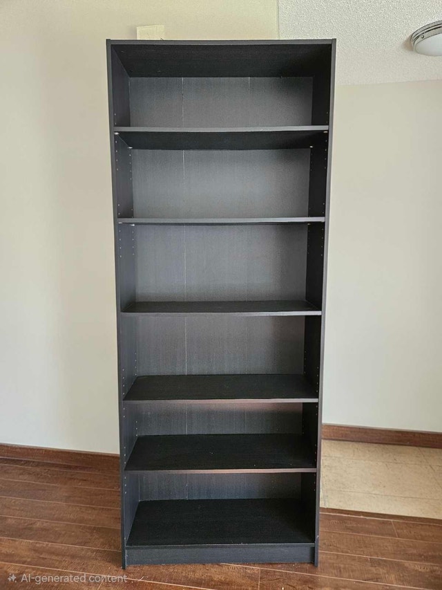 IKEA Black 6 Tier Bookshelf