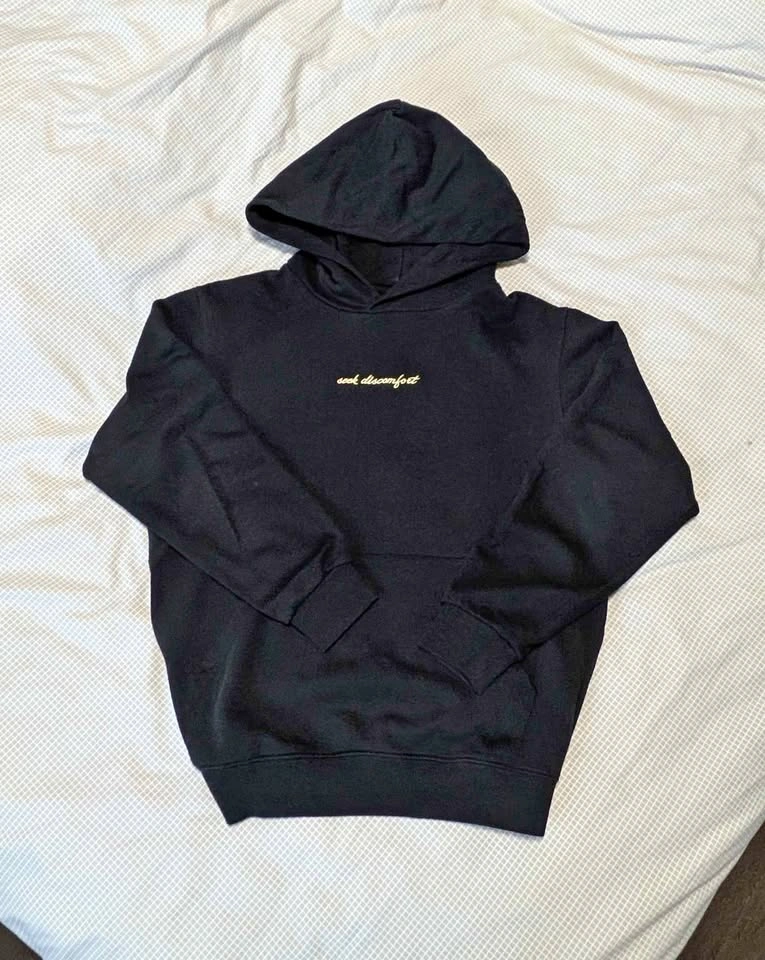 Seek Discomfort Black Hoodie