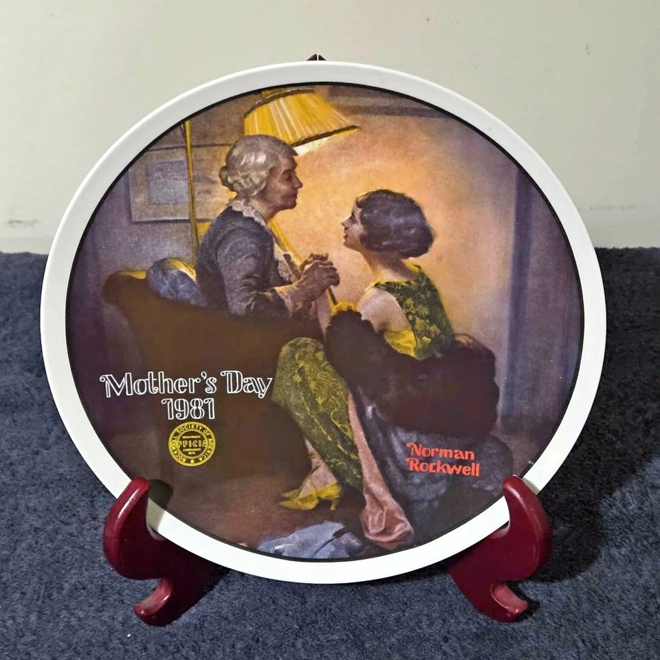 Vintage Norman Rockwell Mother’s Day 1981 Plate – “After the Par
