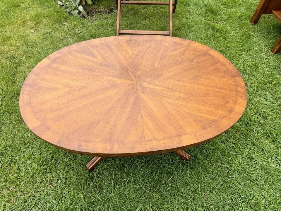Restored Vintage Heritage Starburst & Burlwood Coffee Table - photo 4