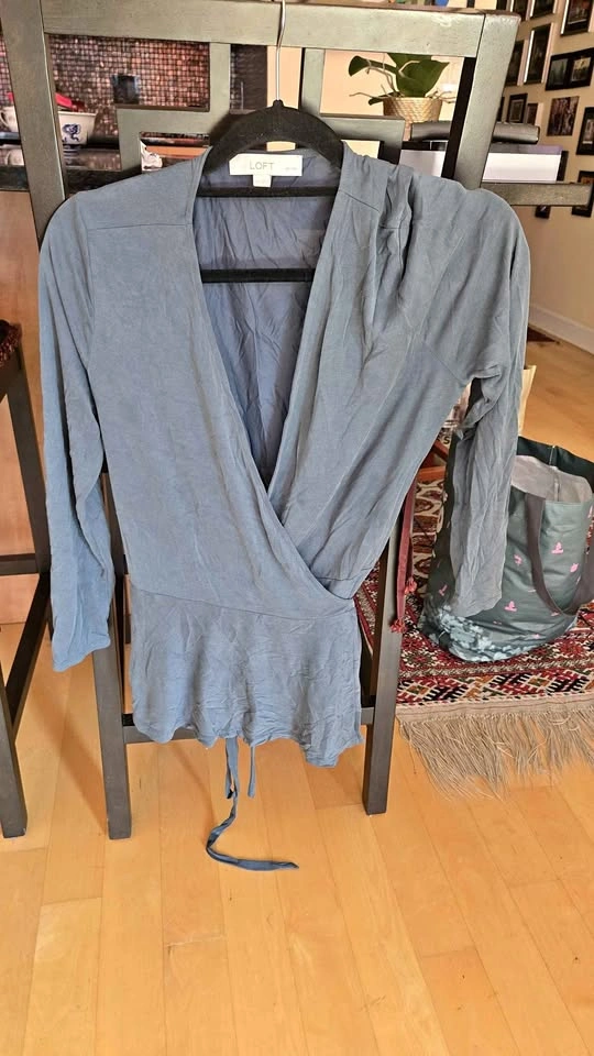 Vintage Loft Sea Green Wrap Top