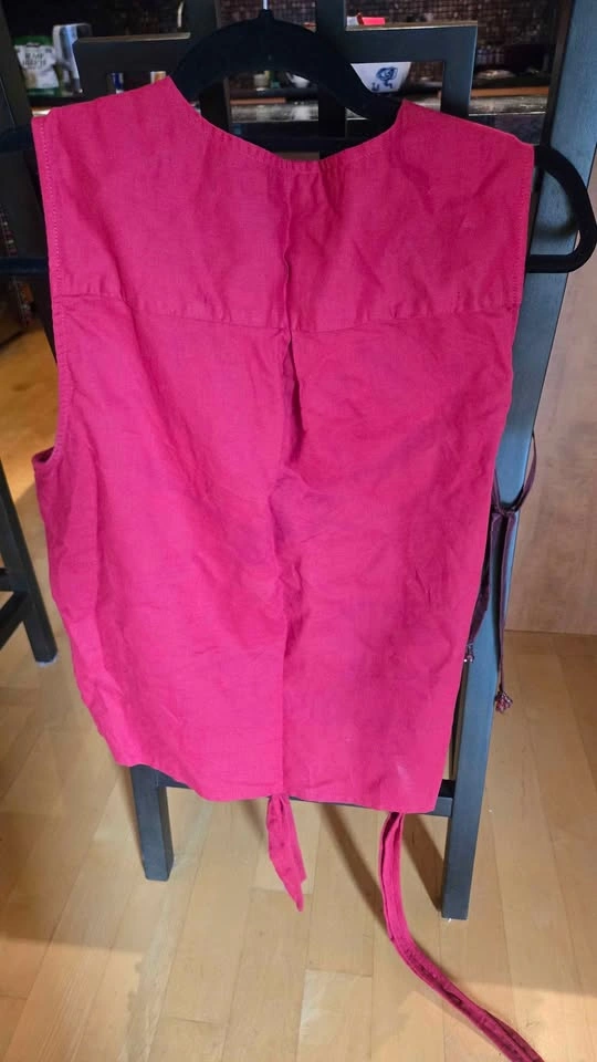Banana Republic Red Linen Wrap Top Medium - photo 2