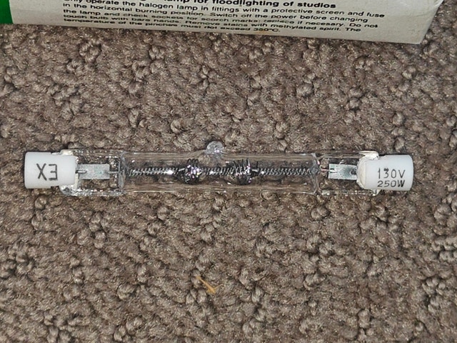 Tungsten Halogen Lamp Light Bulb 250W 120V, R7s 78mm, New - photo 2