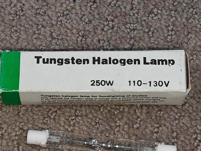 Tungsten Halogen Lamp Light Bulb 250W 120V, R7s 78mm, New - photo 4