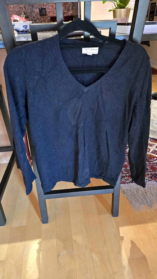 Mongolian Cashmere V Neck Sweater